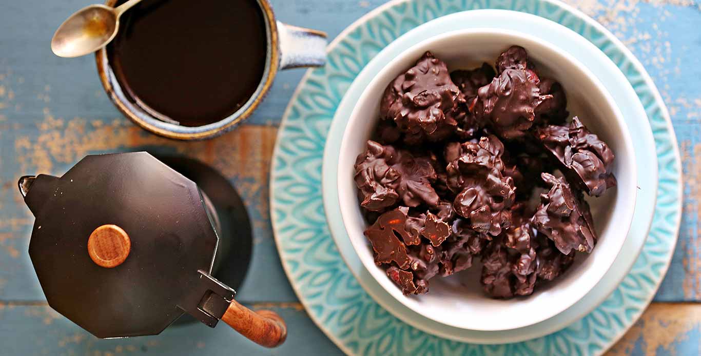 Chocolate Cranberry Nut Clusters 